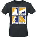 Counter-Strike - Gaming T-Shirt - 2 - Eat Sleep Repeat - S bis XXL - für Männer - Größe XL - schwarz - EMP exklusives Merchandise