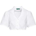 Weiße Country Line Stehkragen Dirndlblusen aus Baumwolle für Damen Größe XL für den für den Frühling 