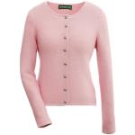 Rosa Unifarbene Country Line Mini Rundhals-Ausschnitt Trachten-Strickjacken für Damen Größe XS 