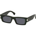 Grüne Rechteckige Rechteckige Sonnenbrillen aus Kunststoff für Herren 