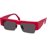 Rote Rechteckige Rechteckige Sonnenbrillen aus Kunststoff für Herren 