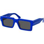 Blaue Rechteckige Rechteckige Sonnenbrillen aus Kunststoff für Herren 