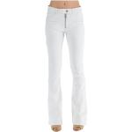 Reduzierte Weiße Courreges Hüftjeans & Low Waist Jeans mit Reißverschluss aus Denim für Damen 