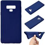 Blaue Samsung Galaxy Note 9 Hüllen Art: Soft Cases Matt mit Knopf aus Silikon 