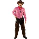 Dunkelbraune Orlob Cowboy-Kostüme mit Fransen aus Polyester für Herren Größe L 