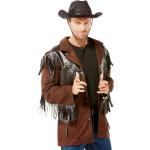 Reduzierte Silberne Buttinette Cowboy-Kostüme aus Kunstleder für Herren Größe L 