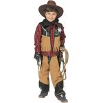 Schwarze Funny Fashion Cowboy-Kostüme aus Polyester für Kinder Größe 152 