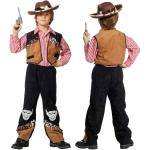Schwarze Cowboy-Kostüme aus Polyester für Kinder Größe 164 