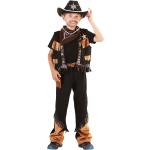 Schwarze Buttinette Cowboy-Kostüme für Kinder Größe 104 