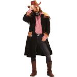Schwarze Buttinette Cowboy-Kostüme aus Polyester für Herren Größe M 