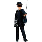 Schwarze Funny Fashion Zorro Cowboy-Kostüme für Kinder Größe 164 