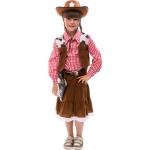 Cowgirl-Kostüm für Kinder, braun/rot/weiß