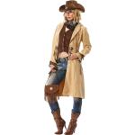 Braune Buttinette Cowboy-Kostüme aus Polyester für Damen Größe XL 