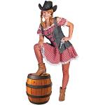 Cowgirl Nathalie Kleid Kurz für Damen Gr. 36 38 - Tolles Wild West Kostüm