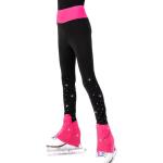 COYI Eiskunstlauf Polarfleece Hose Für Frauen Mädchen Mit Strass, Eiskunstlauf-Hose Thermo Trainingsanzüge Kompression Eislaufen Tights(Size:XXS,Color:Rosa)