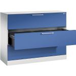 Hellgraue CP Büroschränke & Home Office Schränke mit Schublade Breite 100-150cm, Höhe 100-150cm, Tiefe 100-150cm 