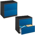 Blaue CP Büroschränke & Home Office Schränke mit Schublade Breite 50-100cm, Höhe 50-100cm, Tiefe 50-100cm 