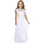 Reduzierte Weiße Maxi Kinderfestkleider aus Tüll für Mädchen 