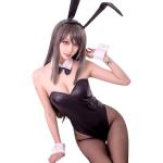 Schwarze Bunny-Kostüme für Damen Größe XXL 