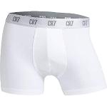 CR7 CRISTIANO RONALDO Herren Enganliegende Boxershorts (3er-Pack), Weiß, XL