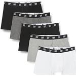CR7 Herren Cotton Trunks Five Pack Boxershorts , Black/Grey/White, S