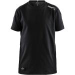 Schwarze Kurzärmelige Craft Kinder T-Shirts Größe 122 