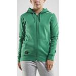 Reduzierte Grüne Sportliche Craft Damenhoodies & Damenkapuzenpullover mit Reißverschluss aus Baumwollmischung Größe XS 