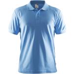 Reduzierte Aquablaue Craft Pique Herrenpoloshirts & Herrenpolohemden aus Polyester Größe XS 