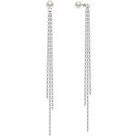 Reduzierte Silberne Elegante Perlenohrringe aus Silber mit Echte Perle für Damen 