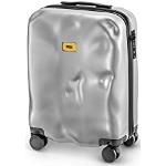 Crash Baggage - ICON Cabin, Hartpolycarbonat Koffer, Handgepäck, Trolley Abmessungen 55 x 40 x 22 cm, Fassungsvermögen 35 Liter, Silber Farbe