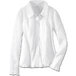 Weiße Bügelfreie Blusen aus Baumwolle maschinenwaschbar für Damen Größe XL 