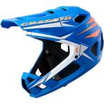 Cratoni Unisex – Erwachsene Interceptor Helmet, Blau/Neonorange Matt, L