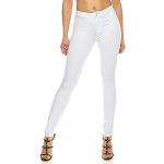 Weiße Elegante Crazy Age Slim Fit Jeans aus Denim für Damen Größe S 