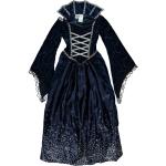 Blaue Bestickte Vampir-Kostüme mit Glitzer für Kinder Größe 176 