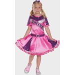 Pinke Cheerleader-Kostüme für Kinder Größe 140 