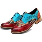 Rote Business Hochzeitsschuhe & Oxford Schuhe mit Schnürsenkel aus Leder für Damen Größe 39 