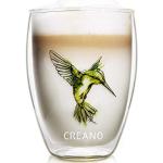 Grüne Creano Teegläser 250 ml mit Kaffee-Motiv aus Glas doppelwandig 