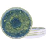 Reduzierte Blaue CreaTable Teller aus Keramik 4-teilig 
