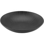 Schwarze CreaTable Runde Suppenteller 22 cm aus Keramik 6-teilig 6 Personen 