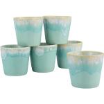 Aquablaue CreaTable Kaffeebecher aus Keramik spülmaschinenfest 6-teilig 