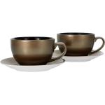 Schwarze CreaTable Kaffeetassen-Sets aus Keramik 2-teilig 