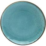 Petrolfarbene Vintage Dessertteller 21 cm aus Keramik mikrowellengeeignet 