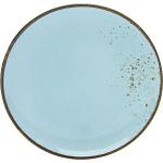 Blaue Maritime Runde Dessertteller 21 cm aus Keramik mikrowellengeeignet 