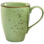 Grüne Vintage CreaTable Nature Collection Henkelbecher 300 ml aus Keramik mikrowellengeeignet 