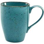 Reduzierte Blaue CreaTable Nature Collection Kaffeebecher aus Steingut mikrowellengeeignet 