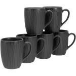 Schwarze CreaTable Teetassen Sets 300 ml aus Keramik 6-teilig 
