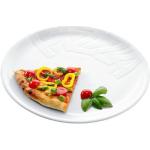 Weiße Motiv CreaTable Runde Pizzateller 32 cm aus Porzellan mikrowellengeeignet 