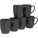 Anthrazitfarbene CreaTable Kaffeetassen-Sets 6-teilig 