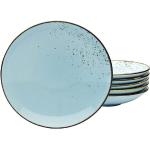 Hellblaue CreaTable Nature Collection Runde Suppenteller 22 cm aus Keramik mikrowellengeeignet 
