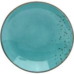 Reduzierte Blaue Moderne CreaTable Nature Collection Runde Suppenteller 22 cm aus Steingut 